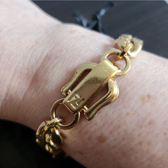Fendi Goldtone Buckle Bracelet Vintage - Picture 4 of 7